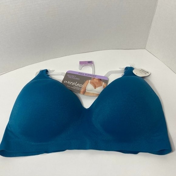 40DD Blue Wireless Seamless Full Support Bra - Picture 1 of 14